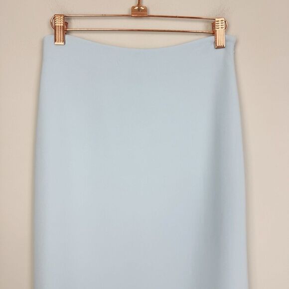 LAFAYETTE 148 | NEW Aerial Blue High Waisted Silk Blend Maxi Skirt Women’s 0 - Picture 9 of 16